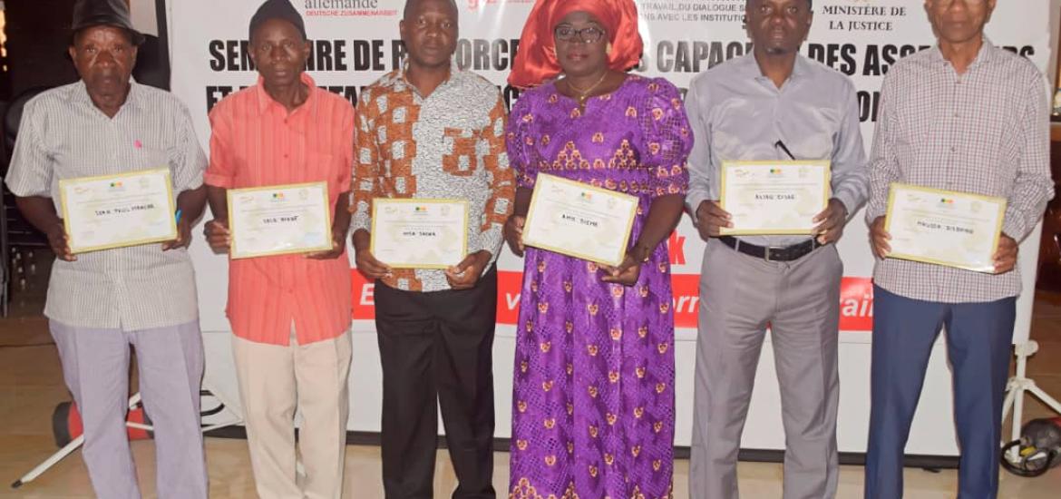 Cérémonie remise de diplôme aux assesseurs et mandataires syndicaux